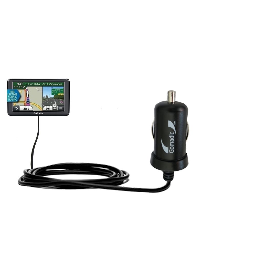 Mini Car Charger compatible with the Garmin Nuvi 245T
