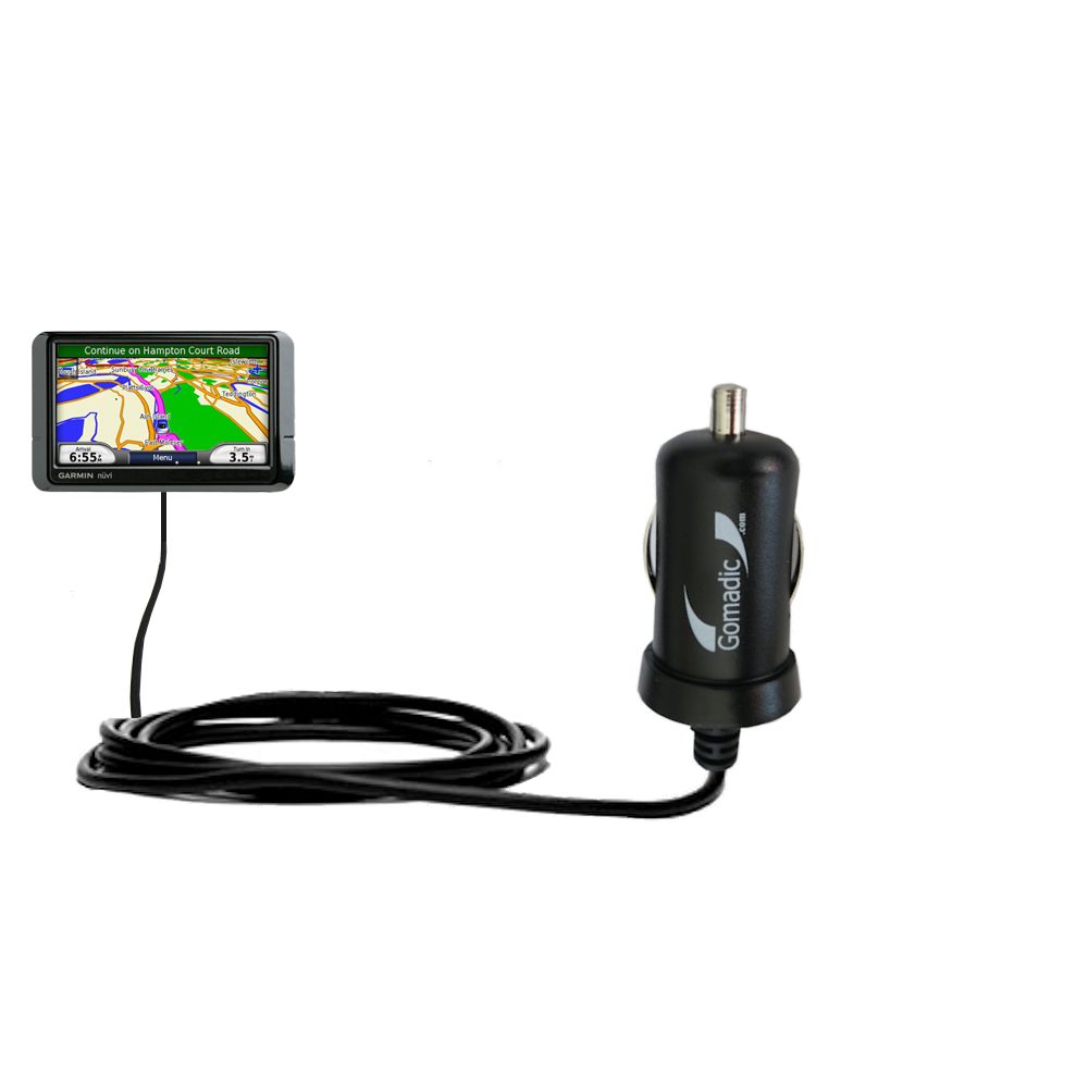 Mini Car Charger compatible with the Garmin Nuvi 255