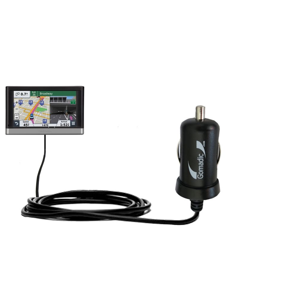 Mini Car Charger compatible with the Garmin nuvi 2557 / 2577 / 2597 LMT
