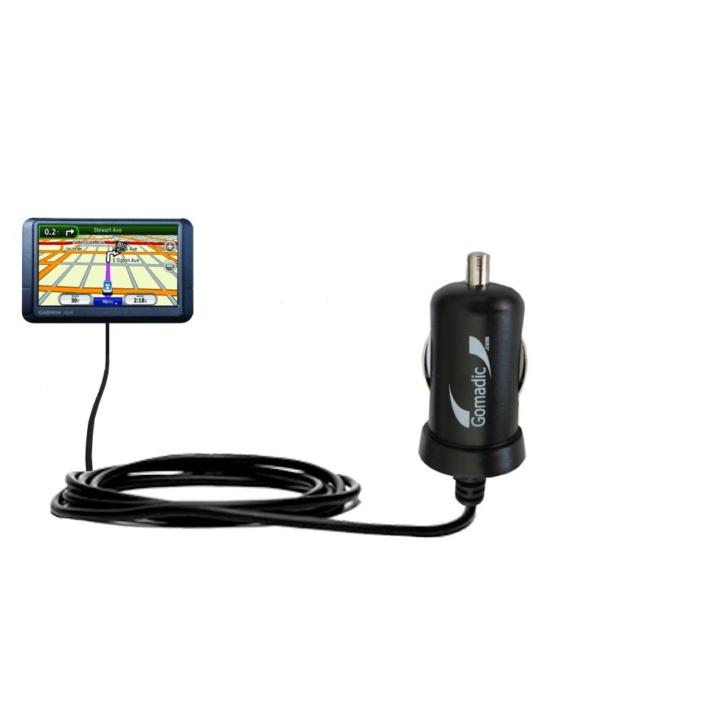 Mini Car Charger compatible with the Garmin Nuvi 255W 255WT 255