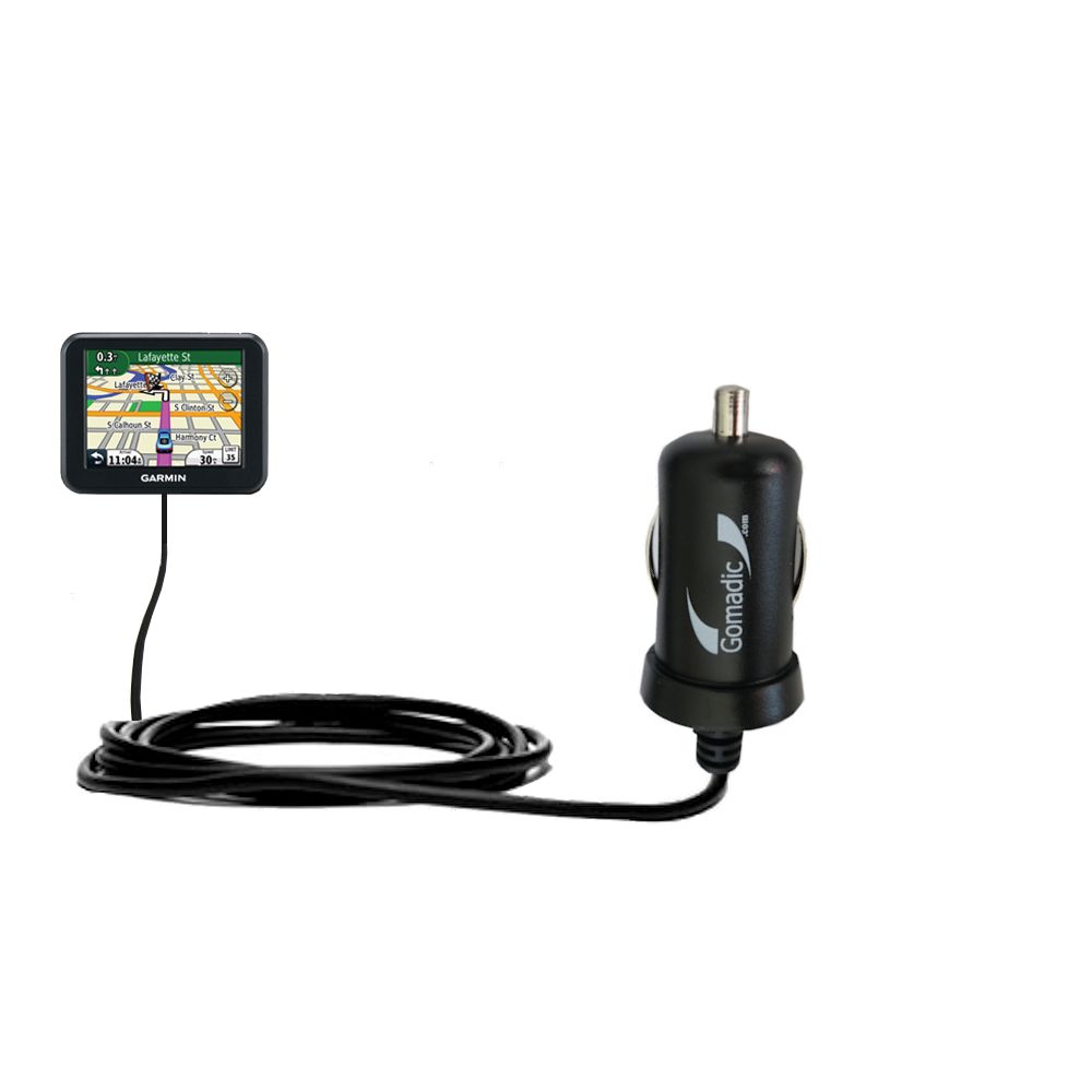 Mini Car Charger compatible with the Garmin Nuvi 30