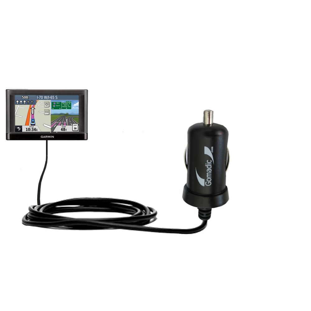 Mini Car Charger compatible with the Garmin nuvi 44