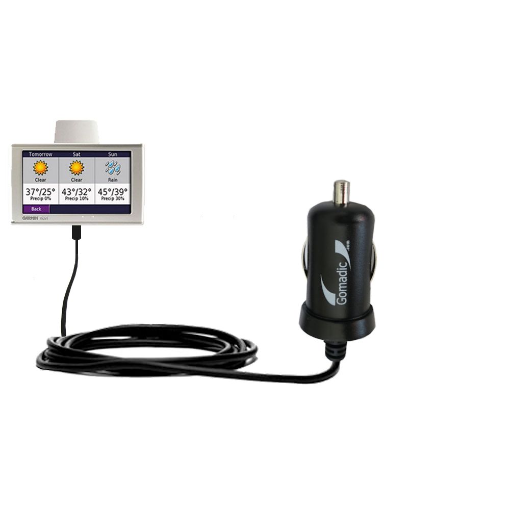 Mini Car Charger compatible with the Garmin Nuvi 650