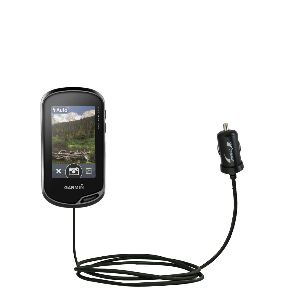 Mini Car Charger compatible with the Garmin Oregon 750 / 750t
