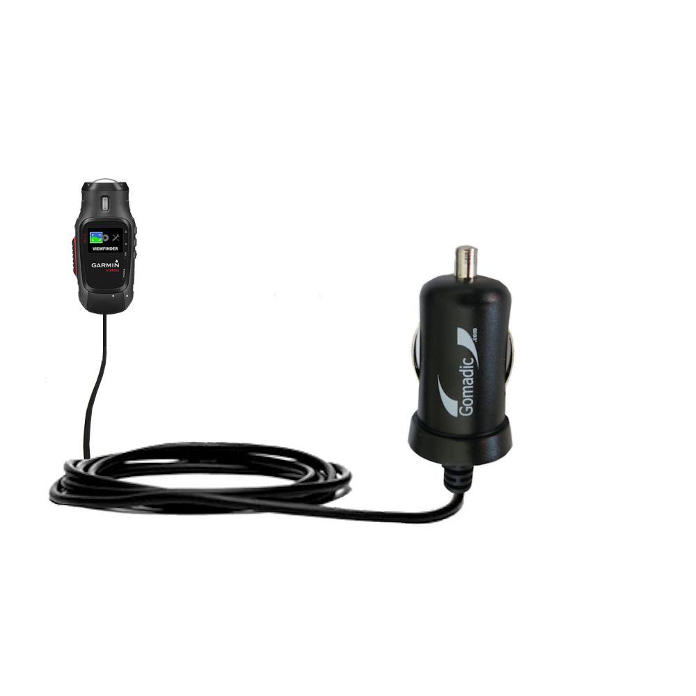 Mini Car Charger compatible with the Garmin VIRB / VIRB Elite