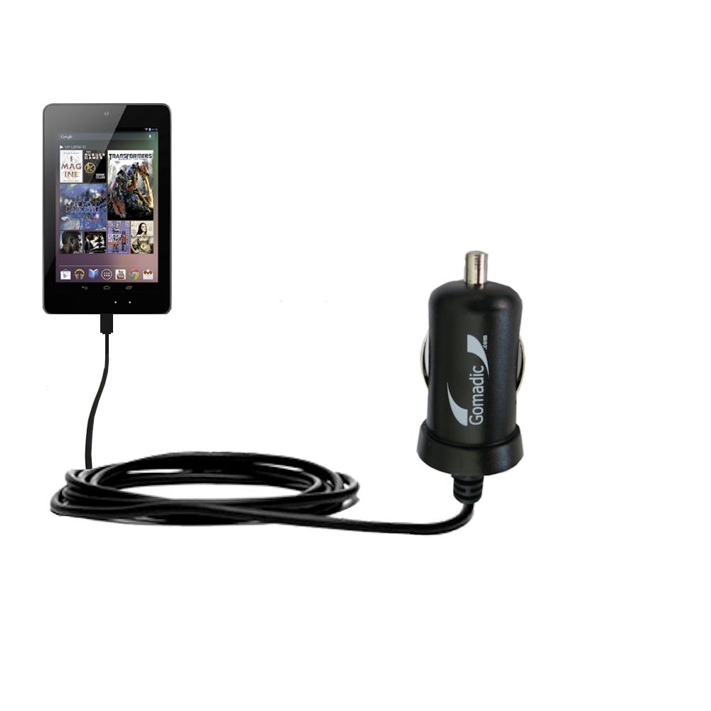 Mini Car Charger compatible with the Google Nexus 7