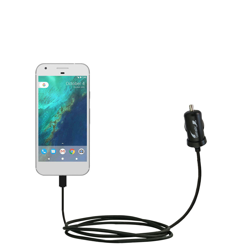 Mini Car Charger compatible with the Google Pixel