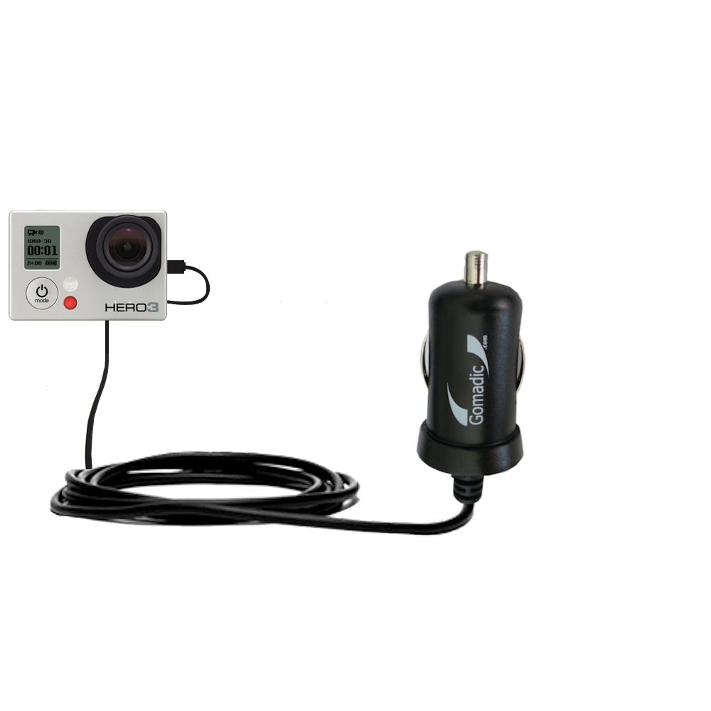 Mini Car Charger compatible with the GoPro Hero 2