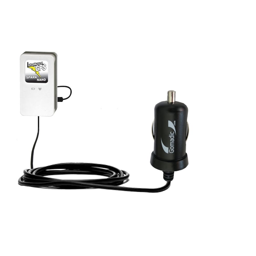 Mini Car Charger compatible with the GPS Spark Nano Tracker