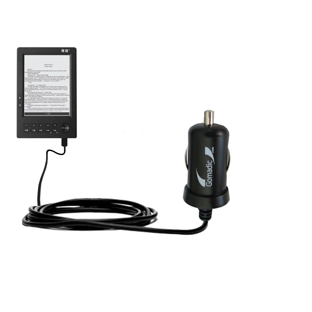 Mini Car Charger compatible with the HanLin eBook V3