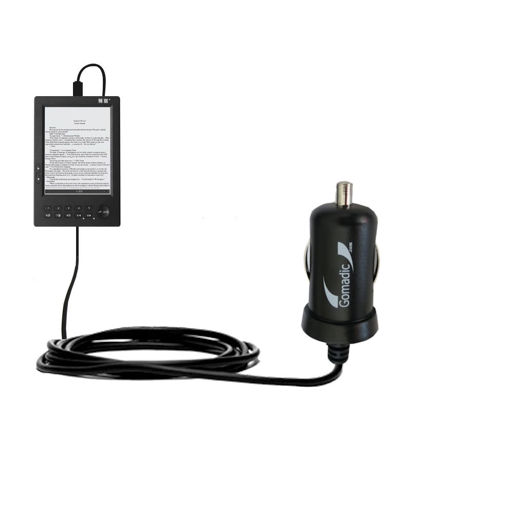 Mini Car Charger compatible with the HanLin eBook V5