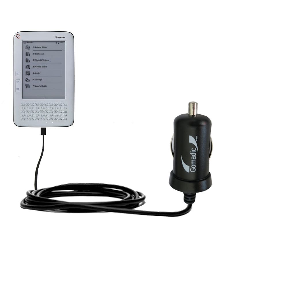 Mini Car Charger compatible with the Hanvon WISEreader B630