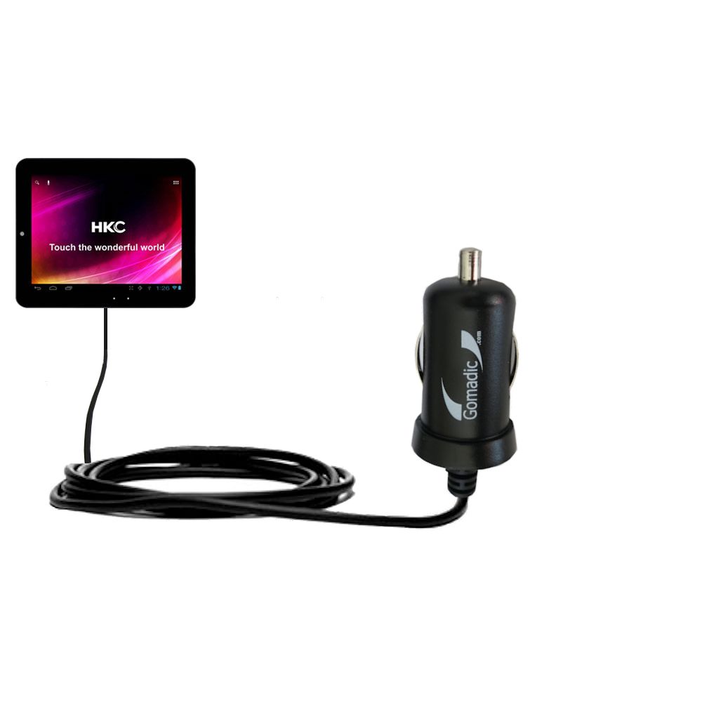 Mini Car Charger compatible with the HKC P886A BK BBL APK Tablet