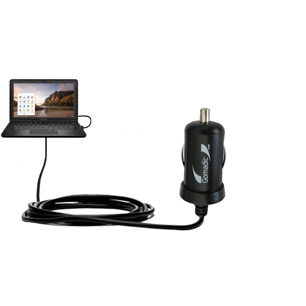 Mini Car Charger compatible with the HP Chromebook 11