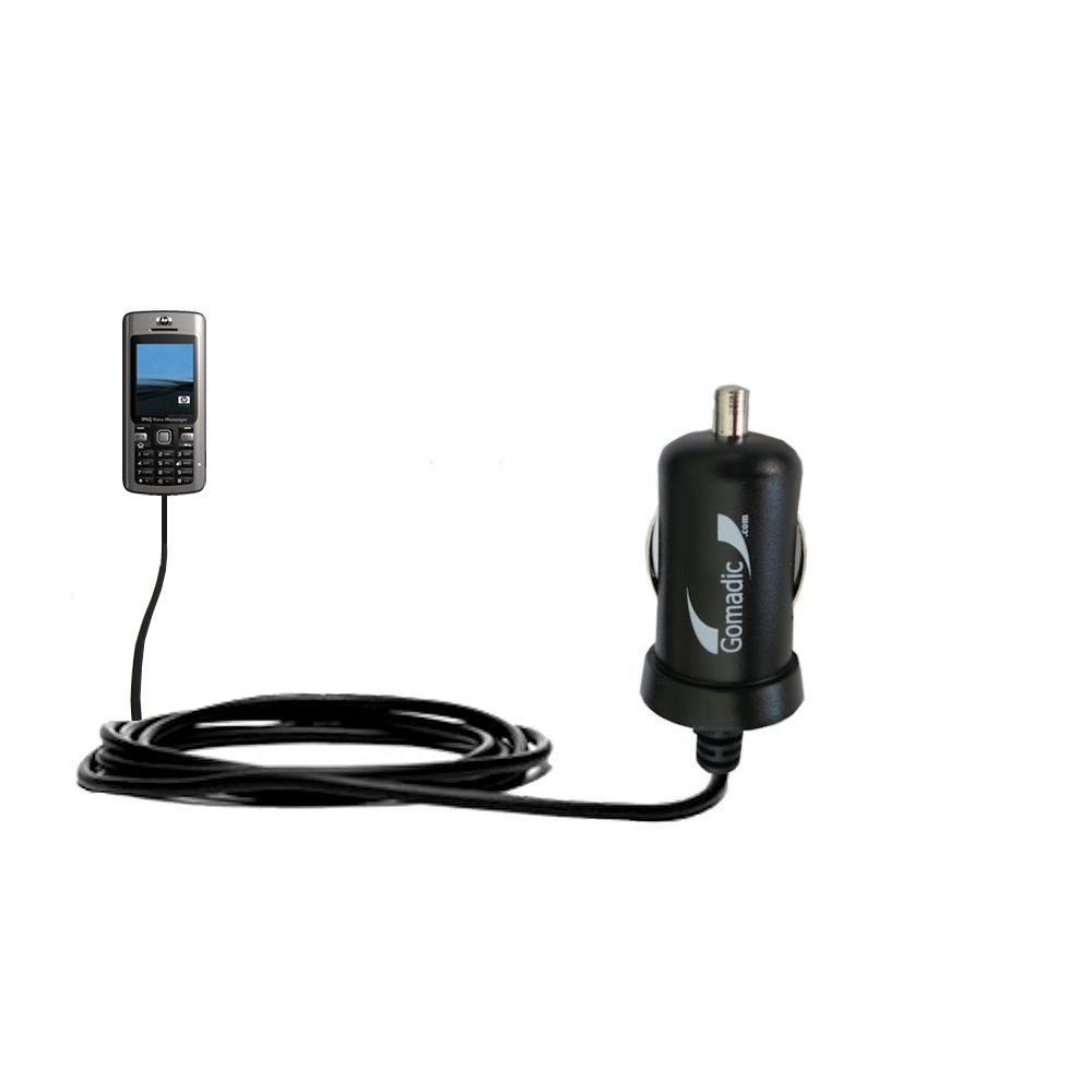 Mini Car Charger compatible with the HP iPAQ 510 Voice Messenger