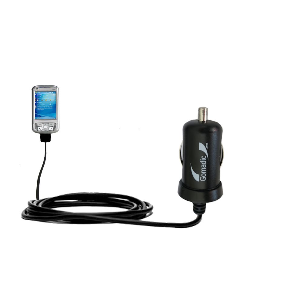 Mini Car Charger compatible with the HP iPAQ rw6800 Series