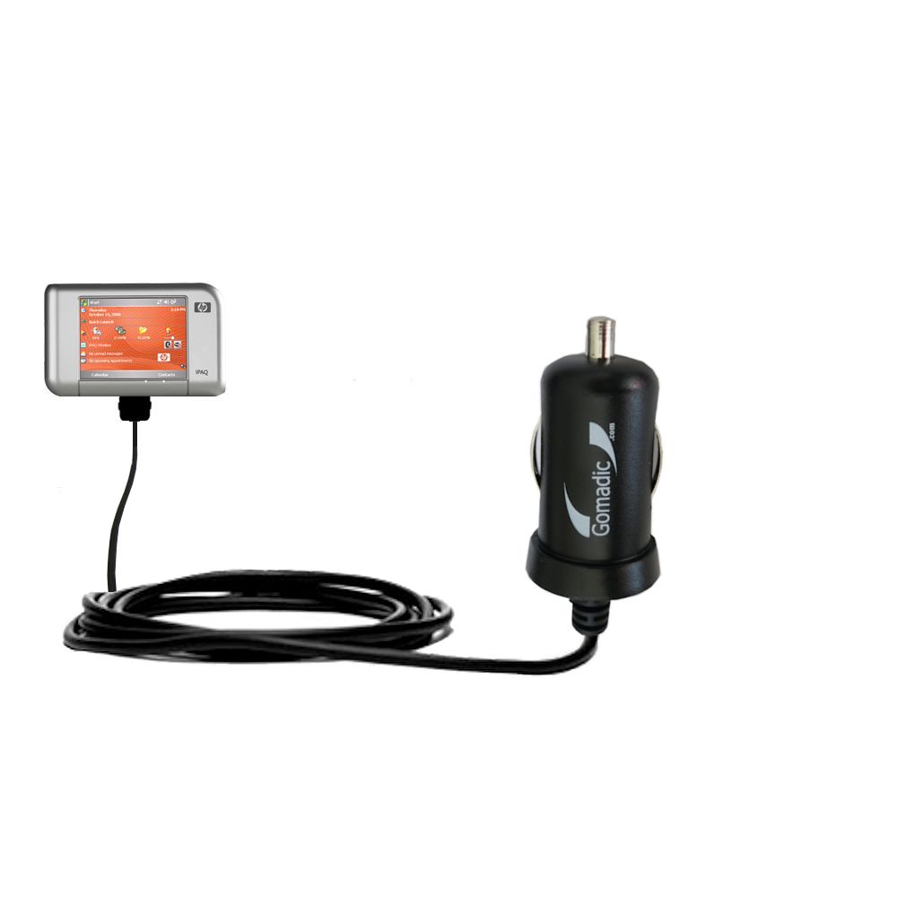Mini Car Charger compatible with the HP iPAQ rx5910 / rx 5910