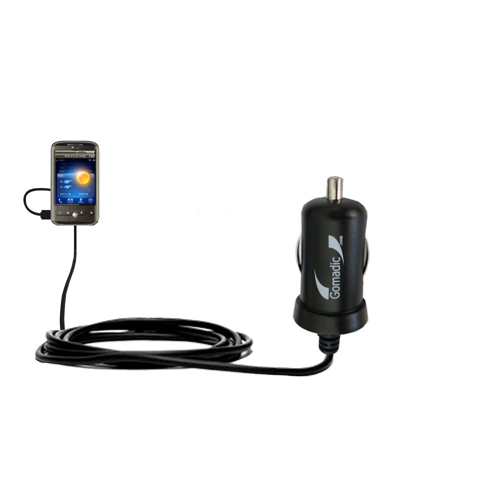 Mini Car Charger compatible with the HTC Buzz