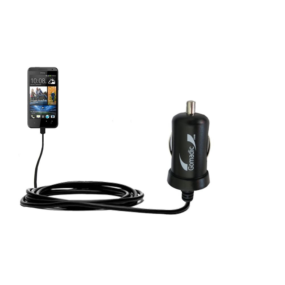 Mini Car Charger compatible with the HTC Desire 300