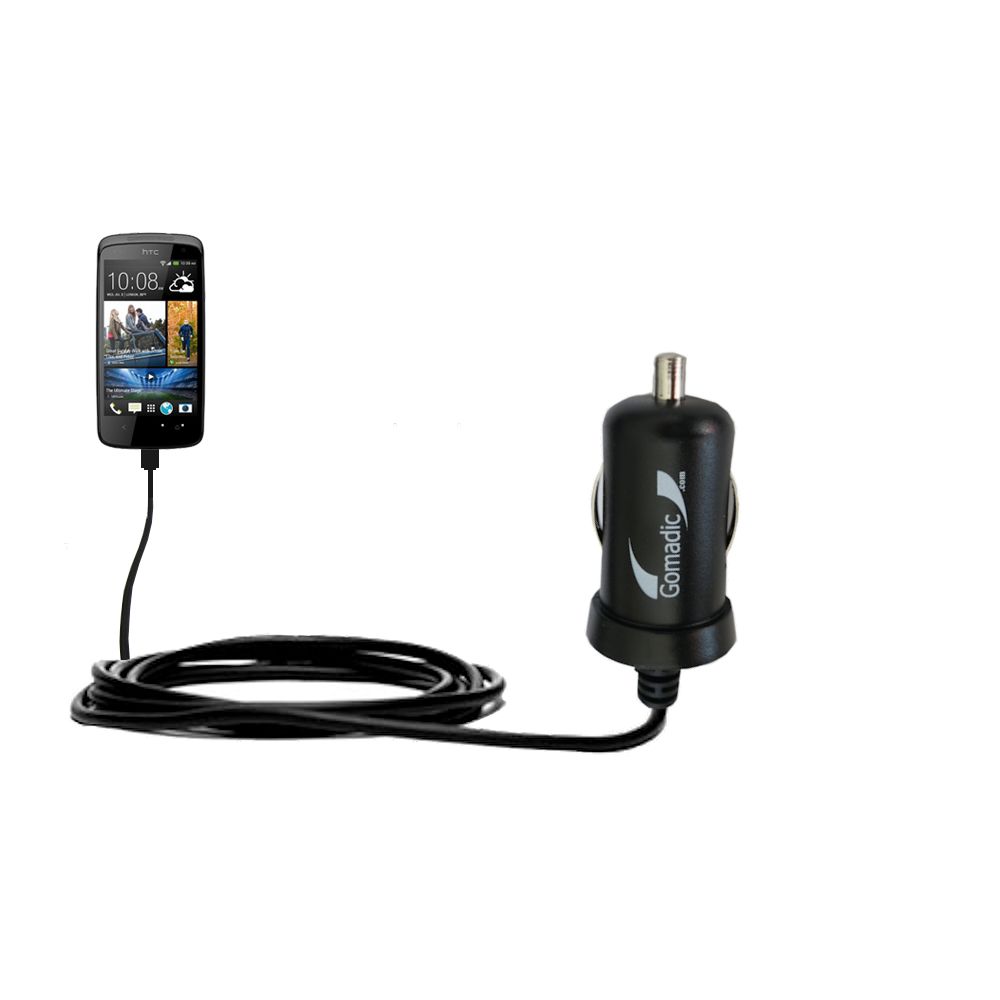 Mini Car Charger compatible with the HTC Desire 500