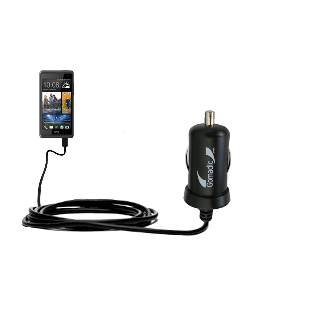 Mini Car Charger compatible with the HTC Desire 600 / 601