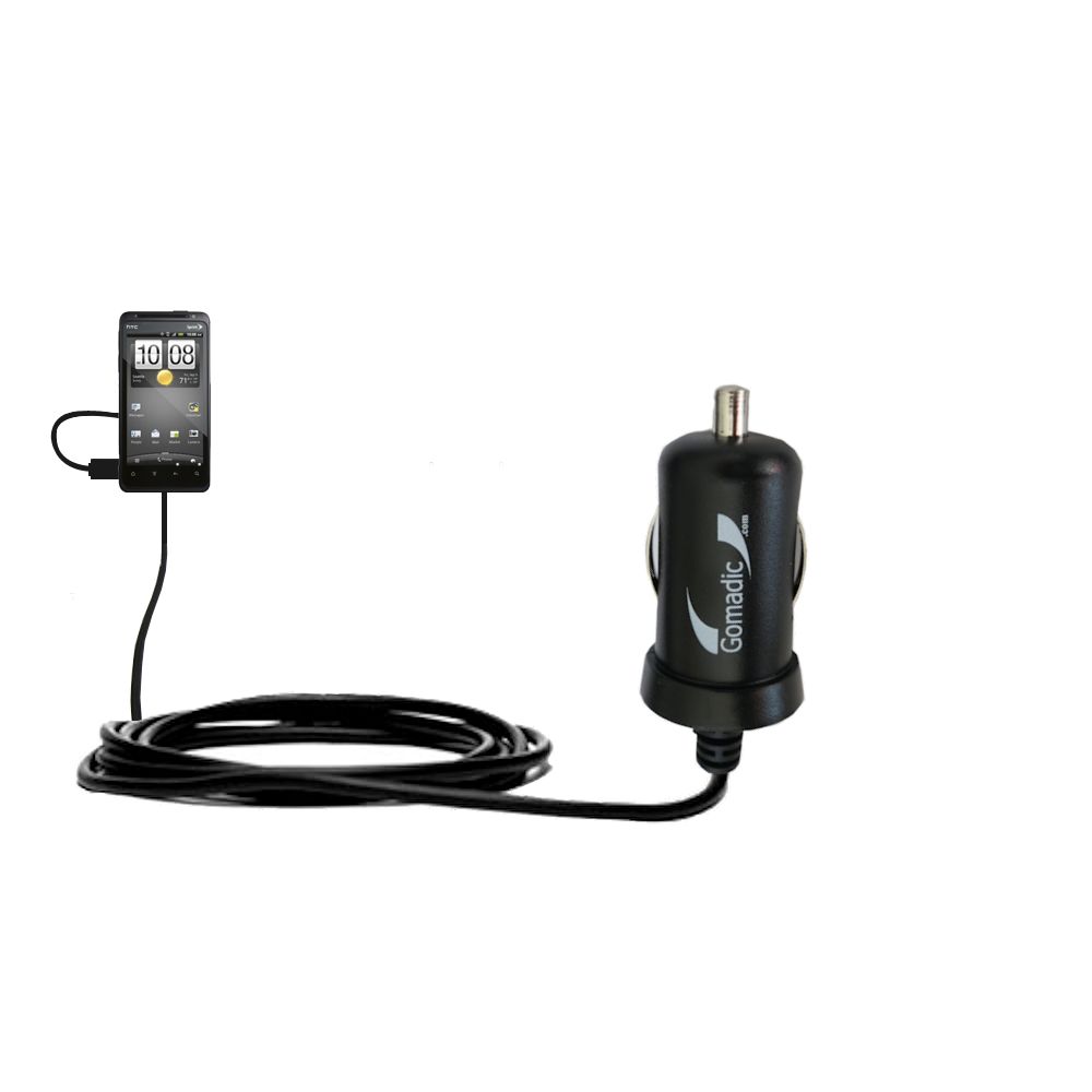 Mini Car Charger compatible with the HTC EVO Design 4G