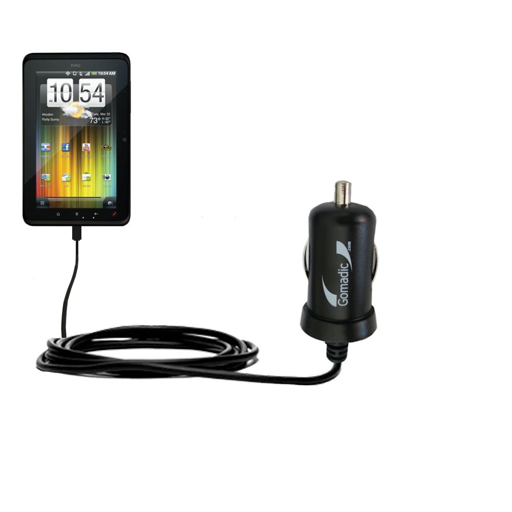 Mini Car Charger compatible with the HTC EVO View 4G