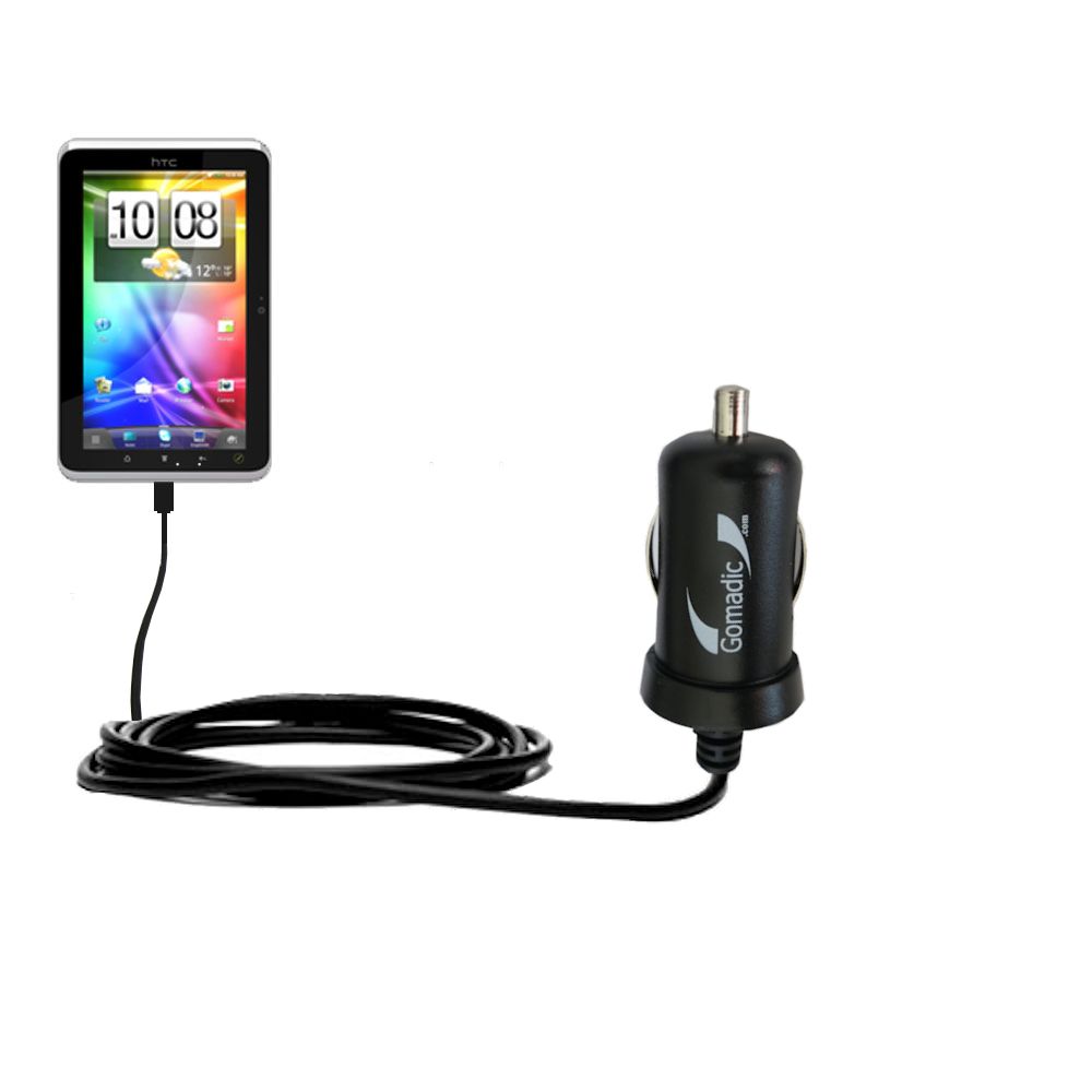 Mini Car Charger compatible with the HTC Flyer