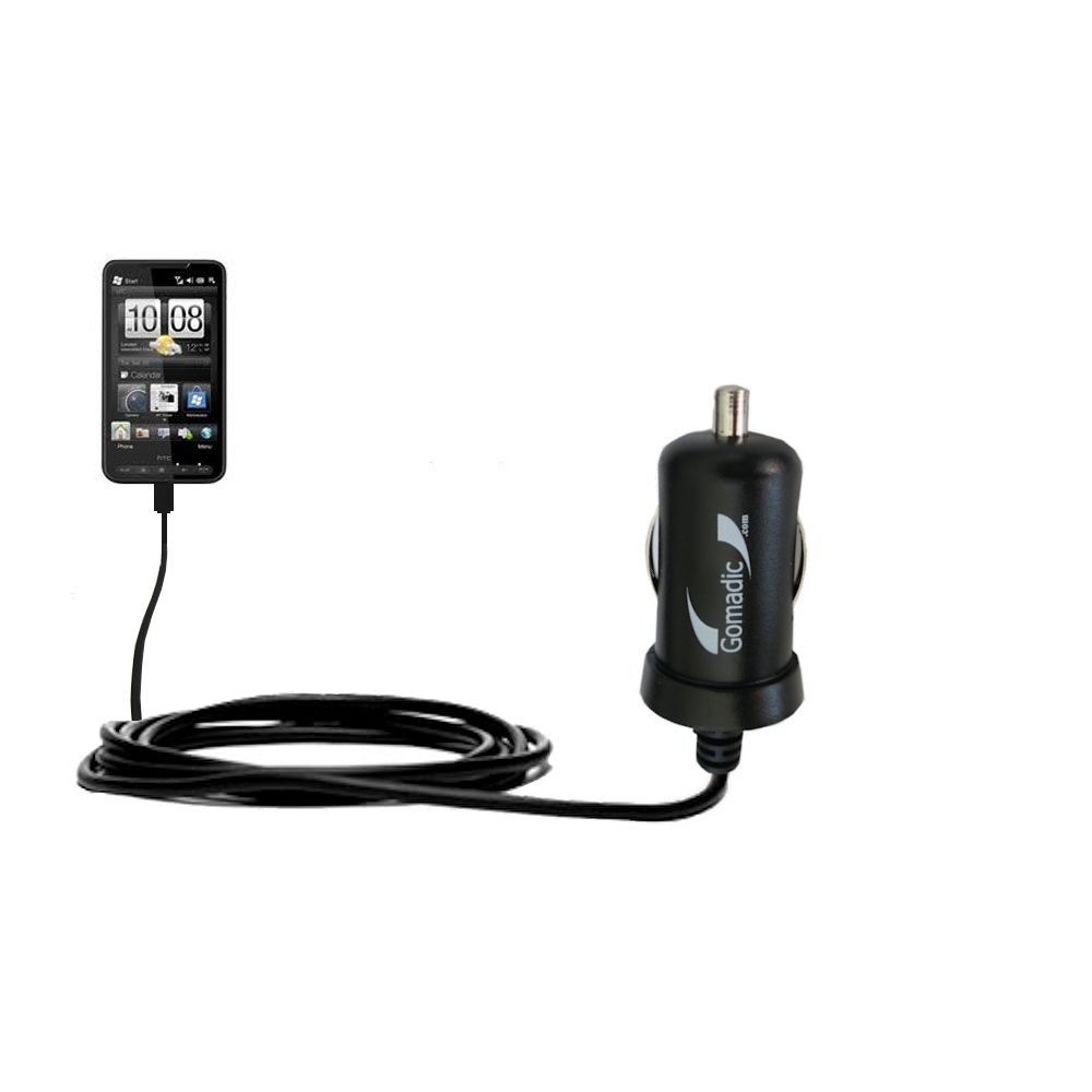 Mini Car Charger compatible with the HTC HD2