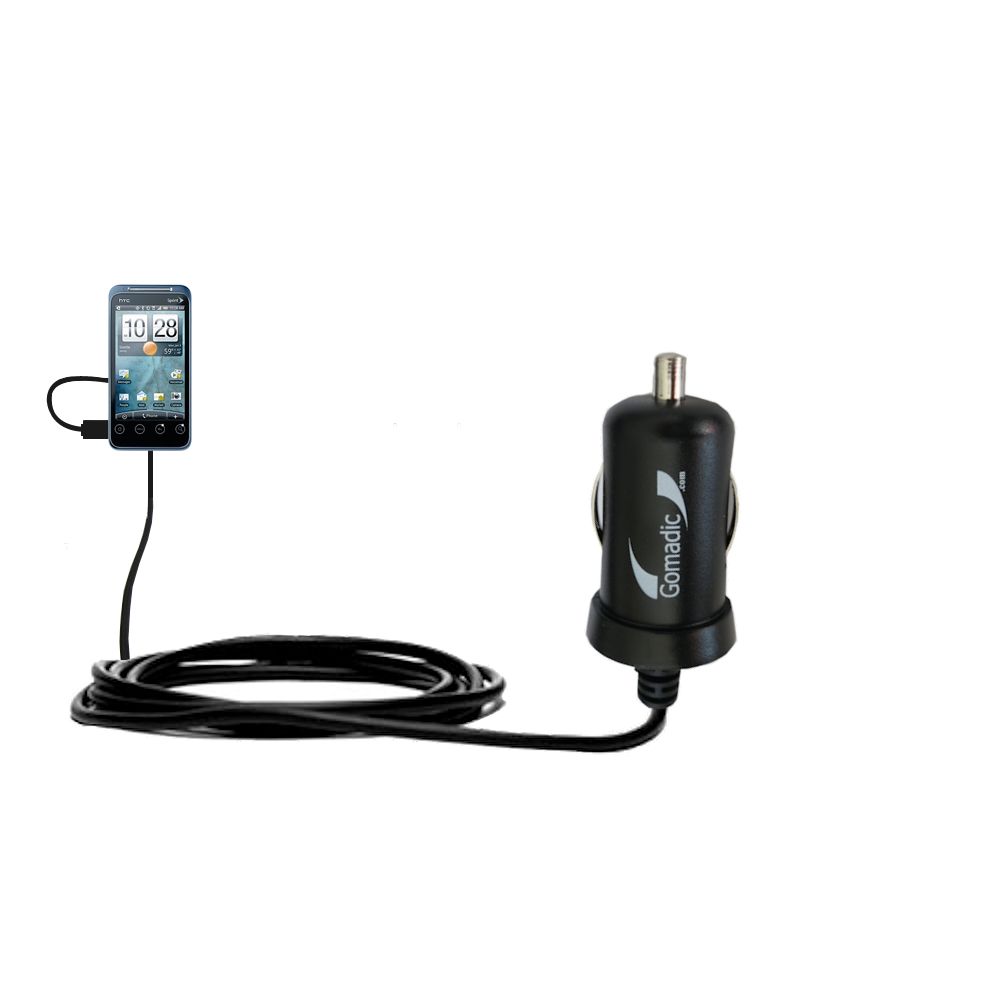 Mini Car Charger compatible with the HTC Hero 4G