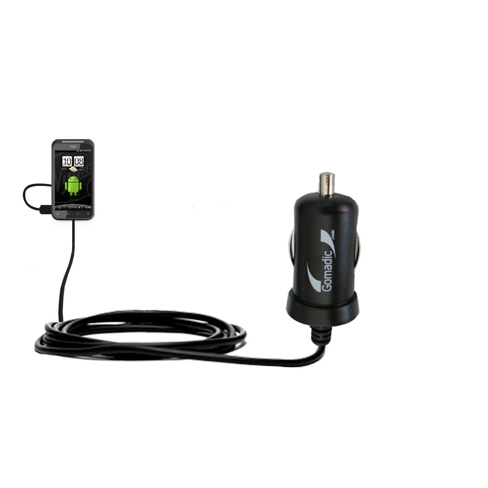 Mini Car Charger compatible with the HTC Incredible HD