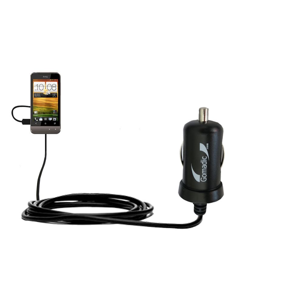 Mini Car Charger compatible with the HTC One V