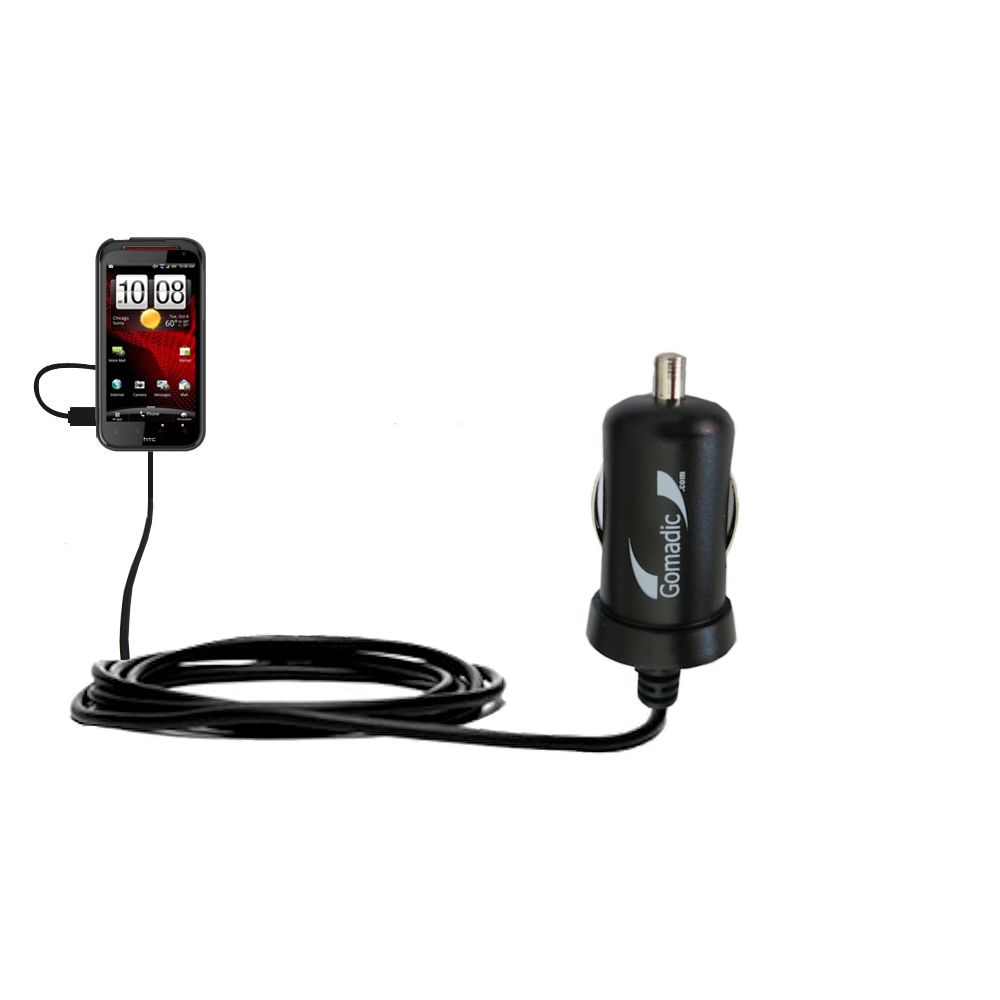 Mini Car Charger compatible with the HTC Rezound