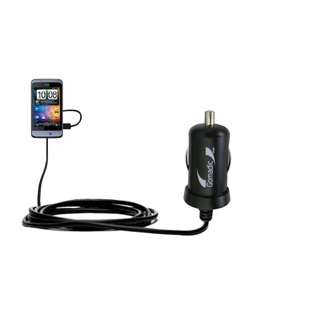 Mini Car Charger compatible with the HTC Salsa