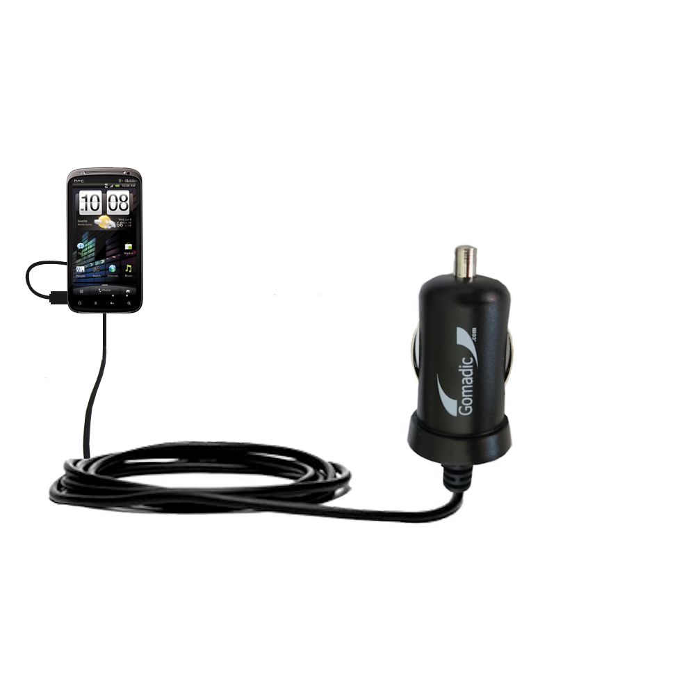 Mini Car Charger compatible with the HTC Sensation 4G