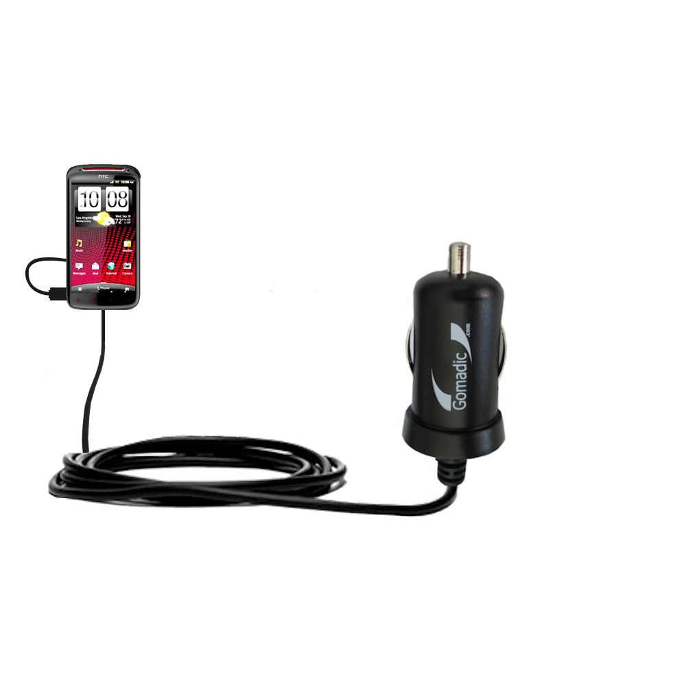 Mini Car Charger compatible with the HTC Sensation XE