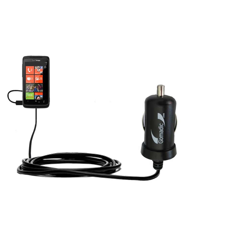 Mini Car Charger compatible with the HTC Trophy