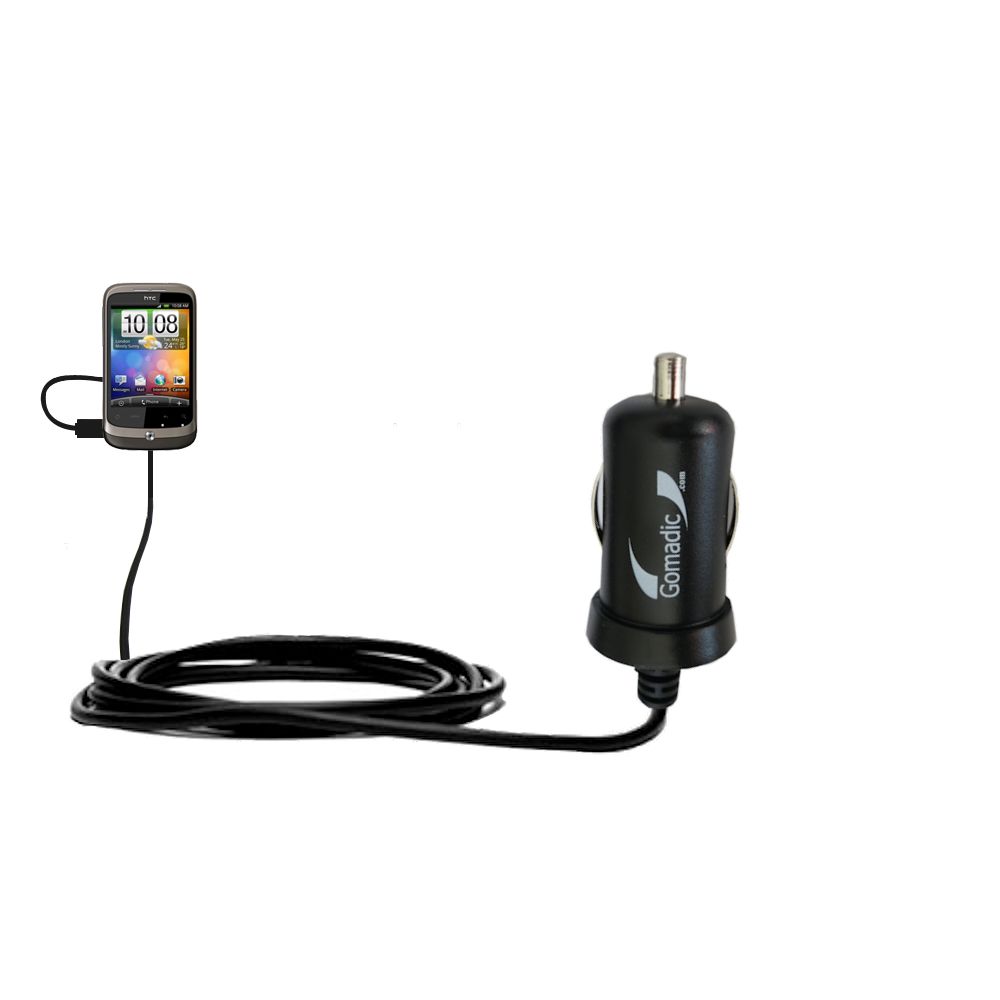 Mini Car Charger compatible with the HTC Wildfire