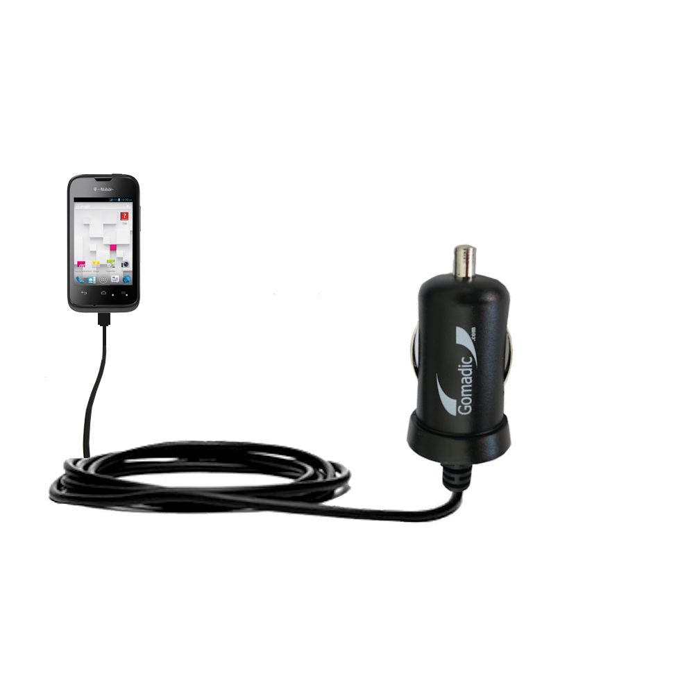 Gomadic Intelligent Compact Car / Auto DC Charger suitable for the Huawei Prism II - 2A / 10W power at half the size. Uses Gomadic TipExchange Technology