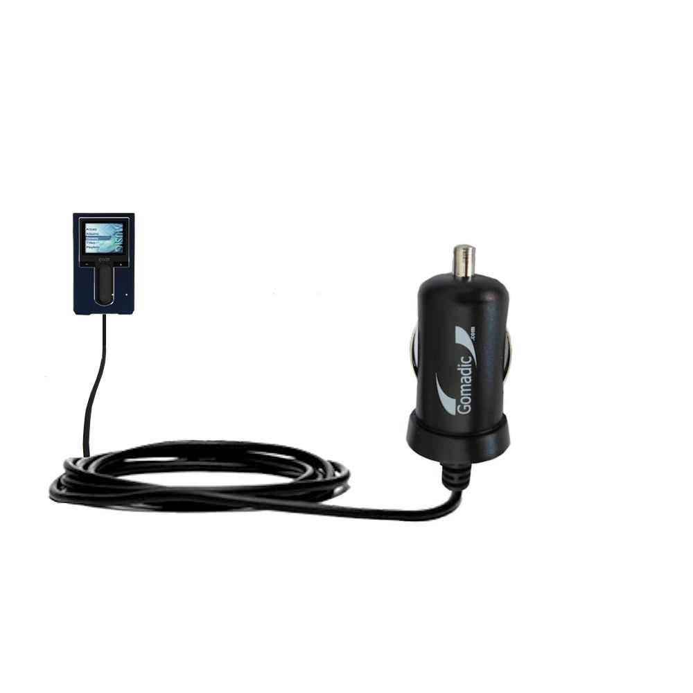 Gomadic Intelligent Compact Car / Auto DC Charger suitable for the iRiver H10 - 2A / 10W power at half the size. Uses Gomadic TipExchange Technology