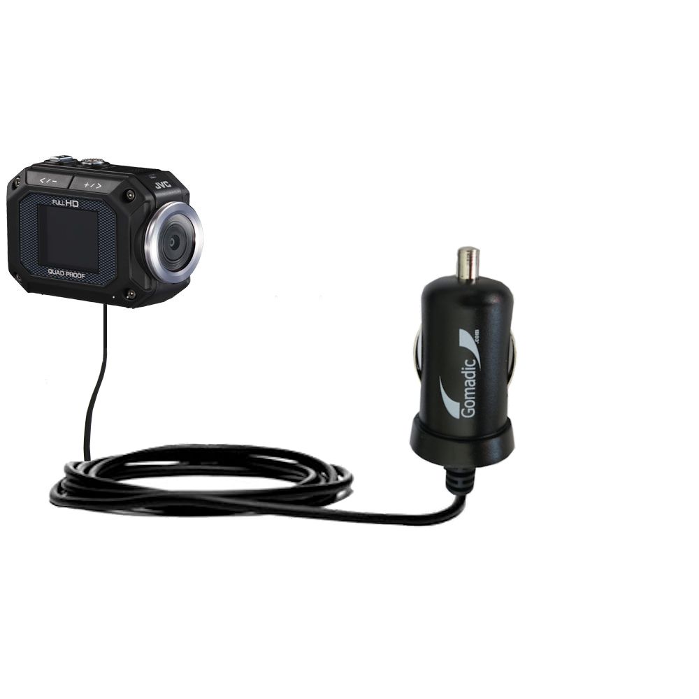 Mini Car Charger compatible with the JVC GC-XA1 ADIXXION
