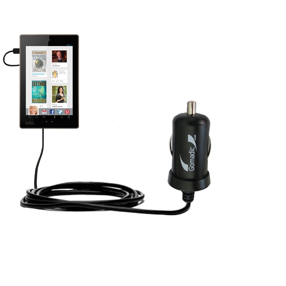 Mini Car Charger compatible with the Kobo Arc 7 / Arc 7 HD