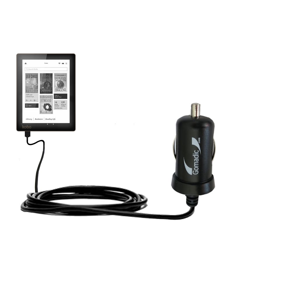 Mini Car Charger compatible with the Kobo Aura / Aura HD