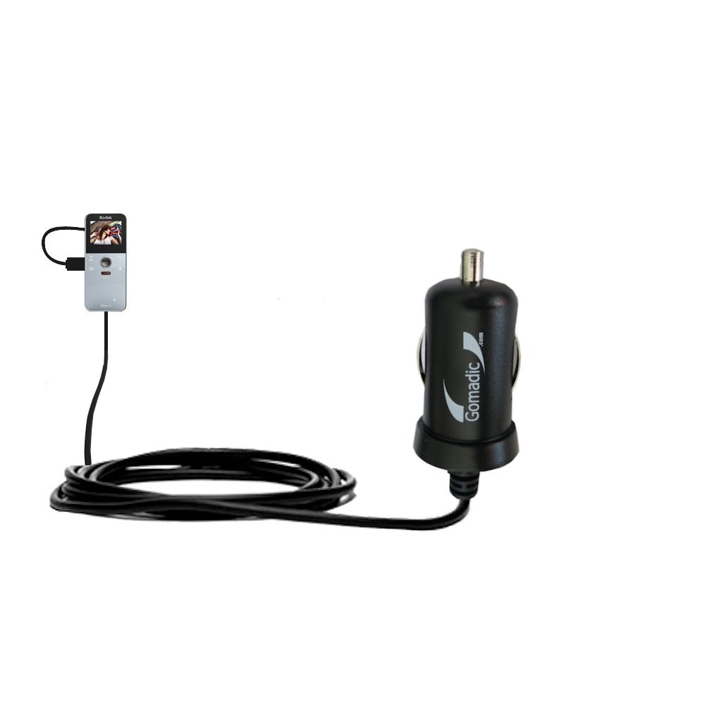 Mini Car Charger compatible with the Kodak PlayFull Ze1
