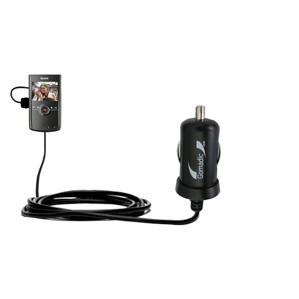 Mini Car Charger compatible with the Kodak Zi8 Pocket Video Camera