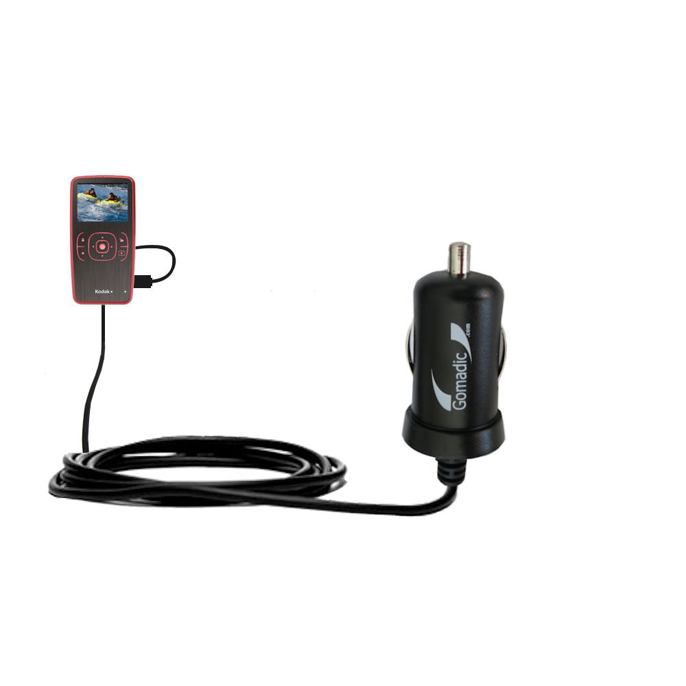 Mini Car Charger compatible with the Kodak Zx1 Pocket Video Camera