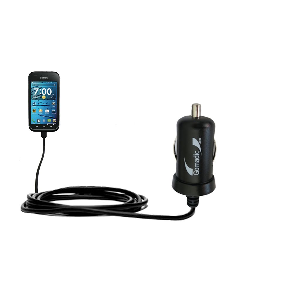 Mini Car Charger compatible with the Kyocera Hydro EDGE