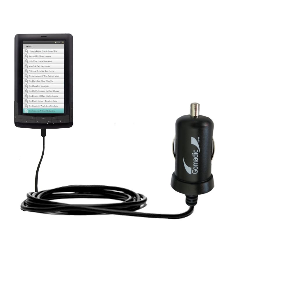 Mini Car Charger compatible with the Laser Ebook EB7C