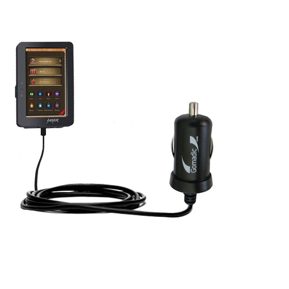 Mini Car Charger compatible with the Laser eBook Media 7 EB720