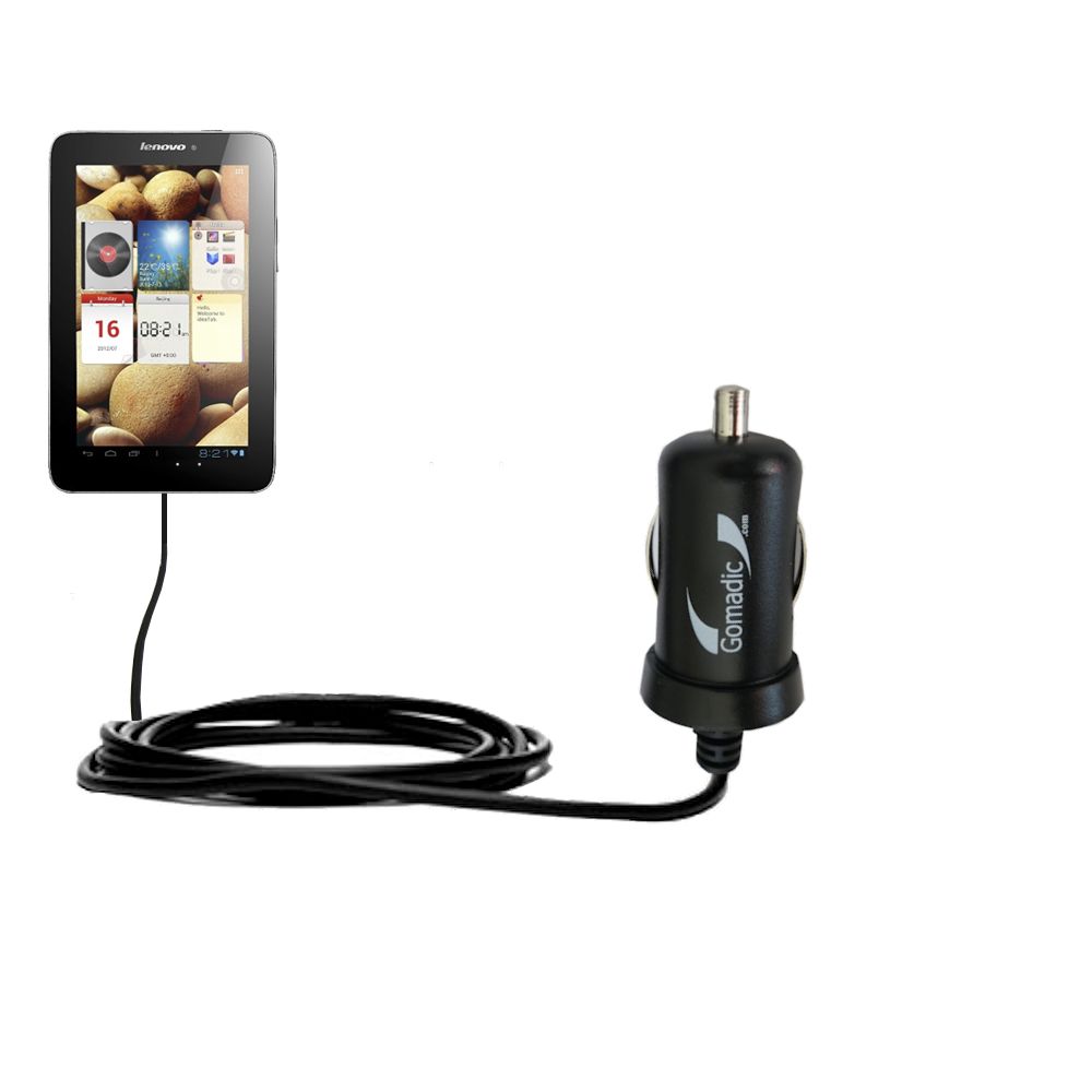 Mini Car Charger compatible with the Lenovo IdeaTab A2017 / A2109